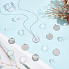 DIY Blank Dome 304 Stainless Steel Pendant Making Kits DIY-UN0056-03B-2