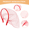 2Pcs Polyester Mesh Veil Hair Bands MRMJ-BC0003-49-4