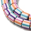 Polymer Clay Beads Strands CLAY-H006-01A-3