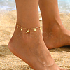 Brass Dolphin Fish Charm Anklets for Women PZ0195-1