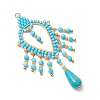 Bohemian Synthetic Turquoise Bigs Pendants PALLOY-MZ00418-2
