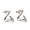 304 Stainless Steel Twist Wave Stud Earrings for Women EJEW-P219-03P-1