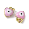 Brass Enamel Charms KK-S518-03J-G-2