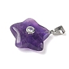 Natural Amethyst Pendants G-P599-06P-02-2