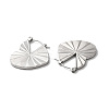 Non-Tarnish 304 Stainless Steel Heart Hoop Earrings for Women EJEW-K243-07P-2