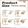 32Pcs 4 Styles 201 & 304 Stainless Steel Screw Eye Pin Peg Bails STAS-LP0005-22-2