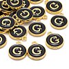 Golden Plated Alloy Charms LS-ENAM-S118-02G-4
