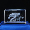 3D Laser Engraving Animal Glass Figurine DJEW-R013-01D-1
