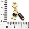 Brass Enamel Goblets & Wine Bottle European Dangle Charms Large Hole Pendants KK-Z093-08G-02-3