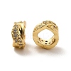 Criss Cross Rack Plating Brass Micro Pave Cubic Zirconia European Beads KK-C010-26-2
