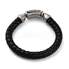 Leather Braided Cord Bracelets AJEW-Q003-01A-4