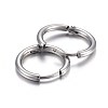Tarnish Resistant 202 Stainless Steel Huggie Hoop Earrings EJEW-L205-02K-P-2