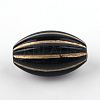 Oval Plating Acrylic Beads PACR-Q102-08B-1
