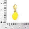 Brass Enamel Fruit European Dangle Charms KK-Z090-08G-01-3