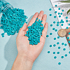 10 Strands Flat Round Handmade Polymer Clay Beads CLAY-PH0001-44S-3