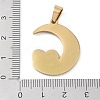 Ion Plating(IP) 304 Stainless Steel Enamel Rhinestone Pendants STAS-Q325-04B-G-3