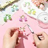 6Pcs 6 Colors Handmade Glass Seed Beaded Lily of The Valley Pendants SEED-CJ0001-25-5