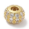 Rack Plating Brass Micro Pave Cubic Zirconia Beads KK-L224-017G-1