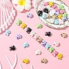 45Pcs 9 Colors Baking Paint Zinc Alloy Beads FIND-CJ0003-97-6
