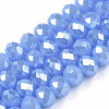 Electroplate Glass Beads Strands EGLA-A034-J8mm-A02-1