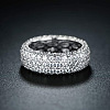 Brass Micro Pave Clear Cubic Zirconia Finger Rings FS-WG796B2-01-1