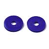 Flat Round Handmade Polymer Clay Beads CLAY-R067-12mm-09-6
