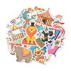 50Pcs Circus Theme PVC Waterproof Stickers STIC-Z001-01-3