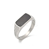 316L Stainless Steel Natural Gemstone Finger Rings for Women RJEW-U054-02C-02P-4