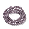 Electroplate Opaque Glass Beads Strands X-EGLA-A035-P4mm-A11-2