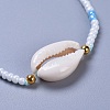 Adjustable Glass Seed Bead Braided Bead Bracelets BJEW-JB04284-M-3