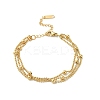 304 Stainless Steel Multi-strand Bracelets LS-BJEW-C110-03G-2