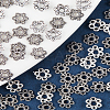 450Pcs 6-Petal Tibetan Style Alloy Hollow Flower Bead Caps TIBE-LP0001-02-3