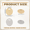 20Pcs 2 Colors Ion Plating(IP) 304 Stainless Steel Charms STAS-LP0003-87-2