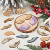 30 Pairs 5 Styles Wood Cabochons WOOD-SC0001-85-4