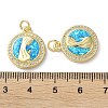 Brass Micro Pave Clear Cubic Zirconia Pendants KK-C045-05G-3