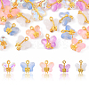 25Pcs 5 Colors Glass Pendants GLAA-YW0005-47-1