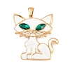 304 Stainless Steel Enamel Pendants STAS-A135-02G-1