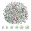 150Pcs 3 Styles Frosted Spray Painted Glass Beads Strands GLAA-YW0004-34A-1