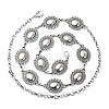 Oval Link Chain Waist Chains AJEW-CJC0006-03AS-1