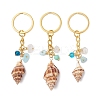 Natural Shell Pendant Keychains KEYC-JKC01094-02-1