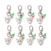 Flower Angel ABS Plastic Imitation Pearl & Acrylic Pendant Decorations HJEW-JM02989-2