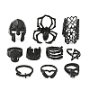 10Pcs Halloween Adjustable Alloy Finger Cuff Rings Sets RJEW-L131-01EB-3