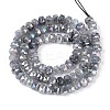 Anti-Tarnish Electroplate Glass Imitation Jade Beads Strands EGLA-T029-6mm-13A-2