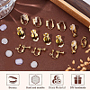 32Pcs 4 Style Brass Clip-on Earring Converters Findings KK-SP0001-28G-6