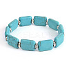 Vintage Rectangle Synthetic Turquoise Beaded Bracelets for Women FL7669-10-1