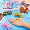 8 Bundles Polyester Glitter Power Ribbons OCOR-TA0002-93-7