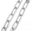 Tarnish Resistant 304 Stainless Steel Paperclip Chain Bracelets STAS-P001-59P-2