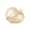 Three-Dimensional Heart Brass Pendants KK-V006-03G-01-3