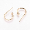 Brass Stud Earring Findings X-KK-T020-105G-3
