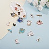 42Pcs 21 Styles Alloy Enamel Pendants ENAM-SZ0001-70-3